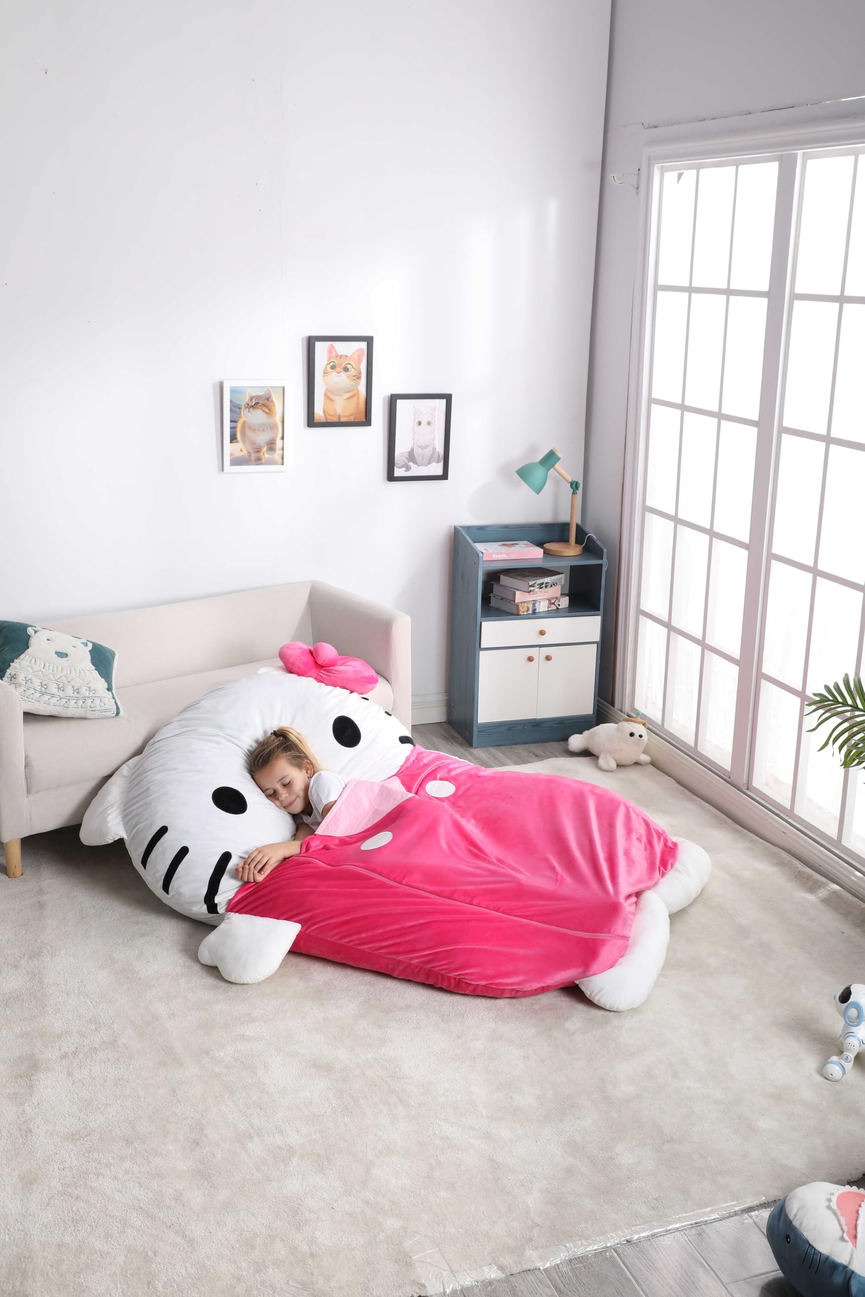 Amazon.com: Sanrio Hello Kitty Oversized Floor Lounger for Kids